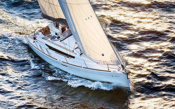 The Jeanneau Sun Odyssey 379 yacht from Orakei Yacht Sales is just one of more than 90 boats on the water at this year's Auckland On Water Boat Show